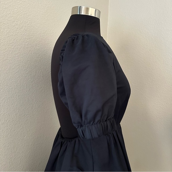 STAUD Alix Puff Sleeve Backless Dress Black Puff Sleeve Mini Sundress Size 4 - Picture 9 of 15
